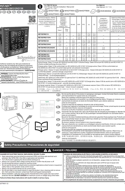 schneider施耐德EasyLogic™ PM2110_2120_2125_2130 Chinese